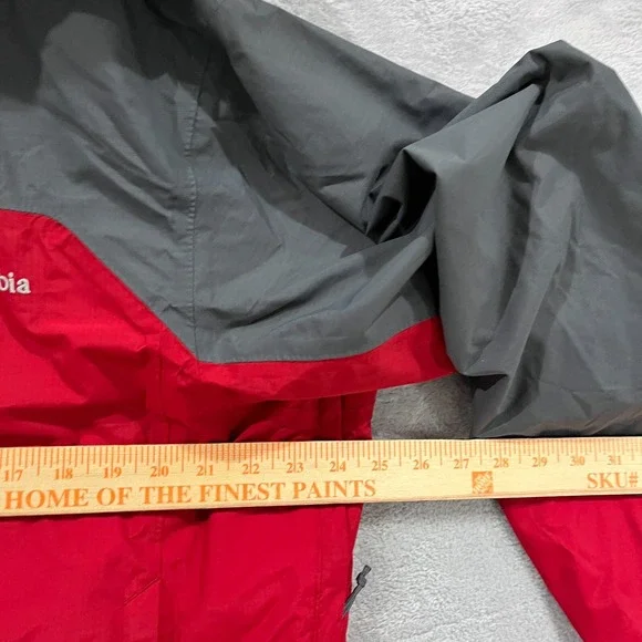 Columbia‎ Interchange Omni-Tech Jacket Mens XL Red Waterproof Ski Hood Full Zip - Picture 10 of 12
